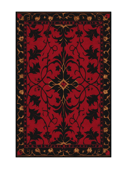 Glided Mythos Vineyard Majesty - Premium Dark Coffee Modern Area Rug | Plush & Washable Options | Rugolution Home Decor