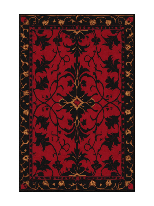 Glided Mythos Vineyard Majesty - Premium Dark Coffee Modern Area Rug | Plush & Washable Options | Rugolution Home Decor