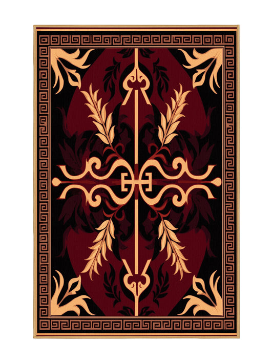 Glided Mythos Gloriana's Tapestry - Premium Chocolate Brown Modern Area Rug | Plush & Washable Options | Rugolution Home Decor