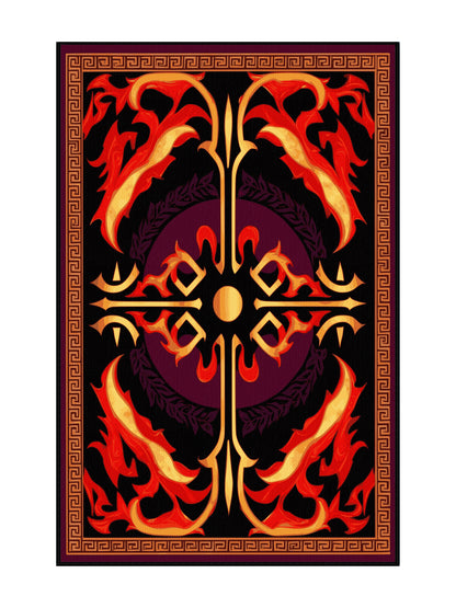 Glided Mythos Vine of Eternity - Premium Vermilion Modern Area Rug | Plush & Washable Options | Rugolution Home Decor