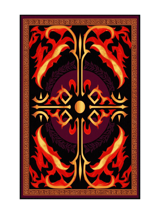 Glided Mythos Vine of Eternity - Premium Vermilion Modern Area Rug | Plush & Washable Options | Rugolution Home Decor