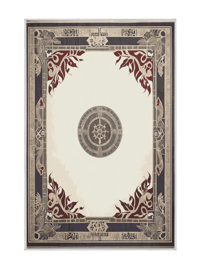 Hellenic Grandeurs Delphi Legacy - Premium Ash White Modern Area Rug | Plush & Washable Options | Rugolution Home Decor