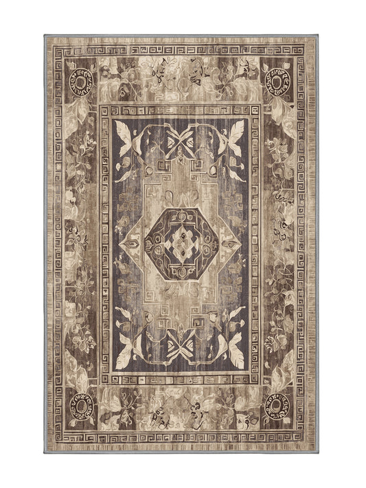 Hellenic Grandeurs Hellenic Euphoria - Premium Sandstone Modern Area Rug | Plush & Washable Options | Rugolution Home Decor