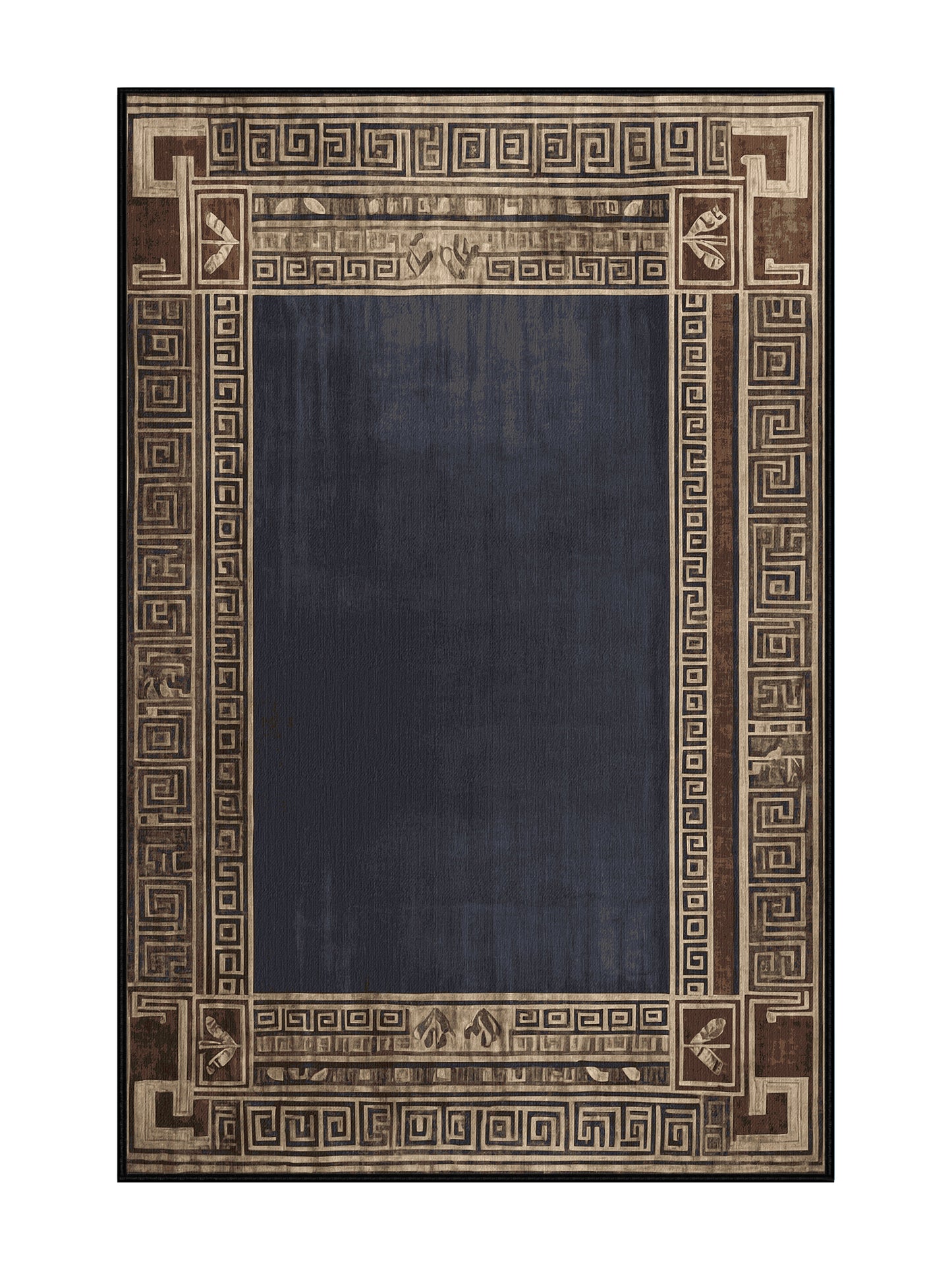 Hellenic Grandeurs Macedonian Pride - Premium Charcoal Modern Area Rug | Plush & Washable Options | Rugolution Home Decor