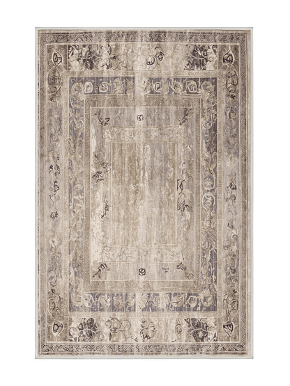 Hellenic Grandeurs Knossos Legacy - Premium Dark White Modern Area Rug | Plush & Washable Options | Rugolution Home Decor