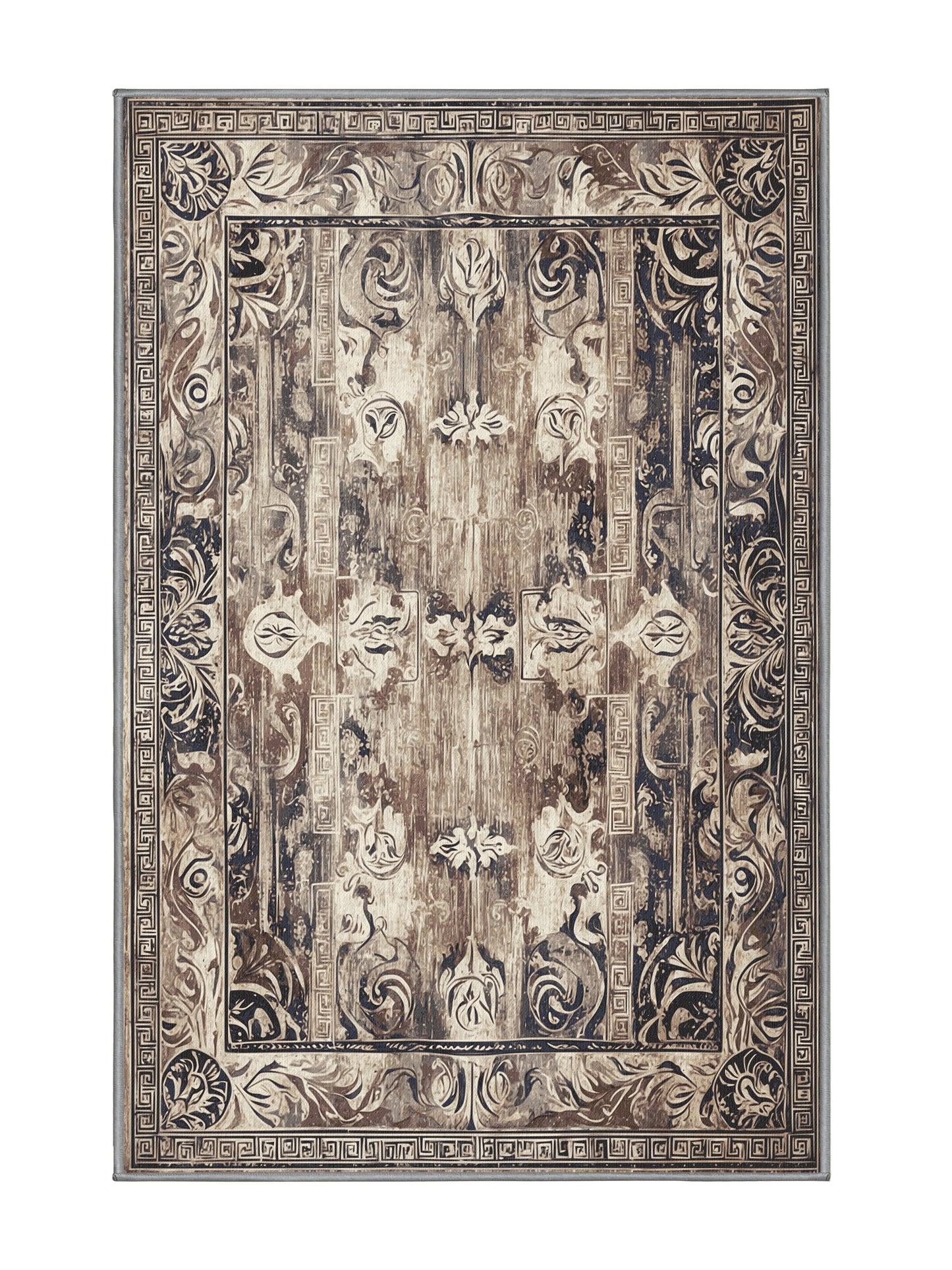 Hellenic Grandeurs Dionysian Feast - Premium Sandstone Modern Area Rug | Plush & Washable Options | Rugolution Home Decor