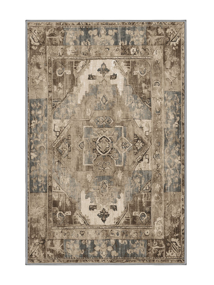 Heritage Mosaic Regal Splendor - Premium Sandstone Modern Area Rug | Plush & Washable Options | Rugolution Home Decor