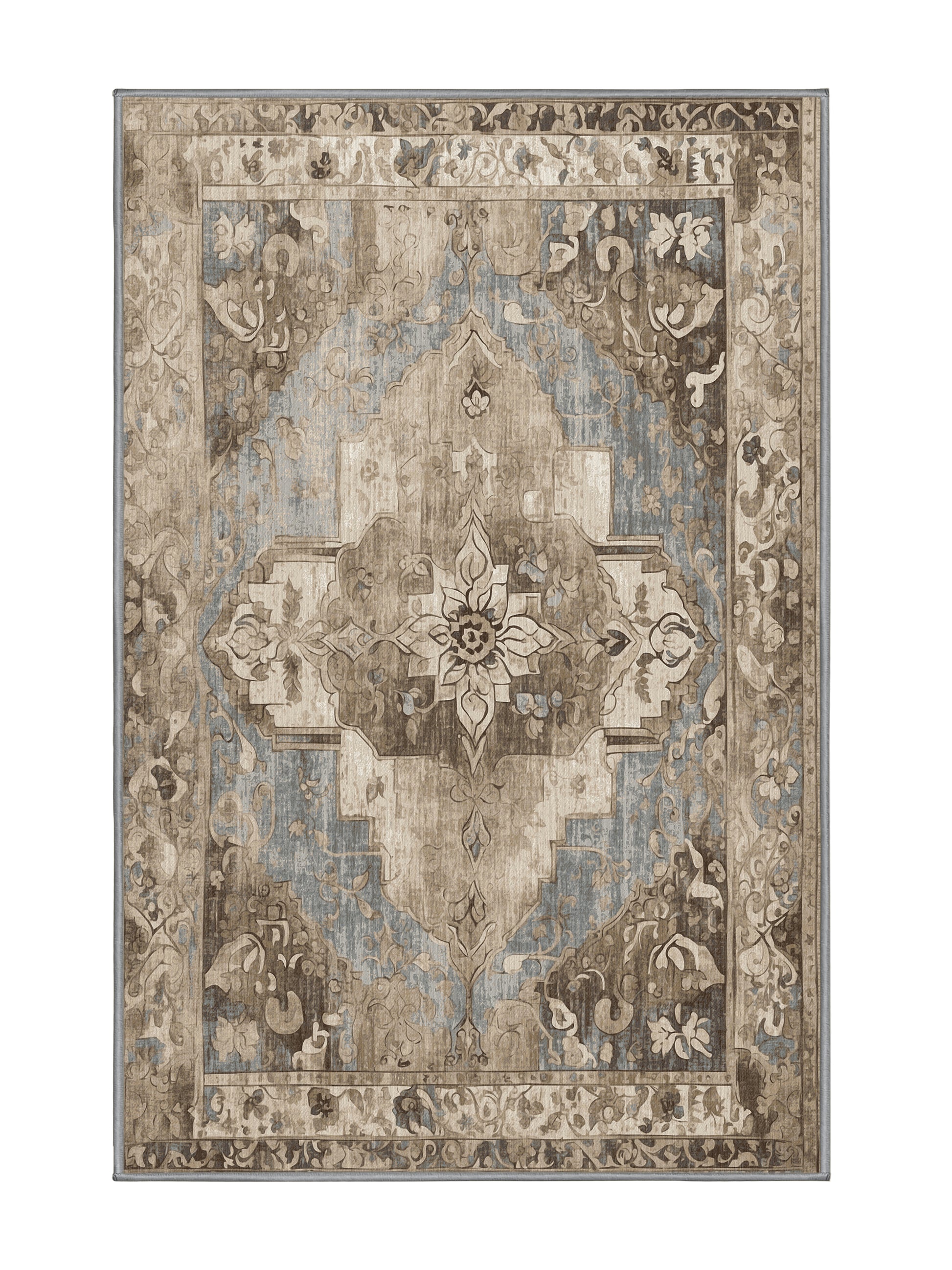 Heritage Mosaic Elegant Mosaic - Premium Sandstone Modern Area Rug | Plush & Washable Options | Rugolution Home Decor