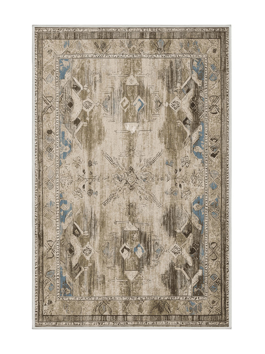 Heritage Mosaic Majestic Mosaic - Premium Golden Silk Modern Area Rug | Plush & Washable Options | Rugolution Home Decor