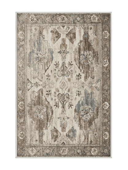 Heritage Mosaic Majestic Aura - Premium White Chocolate Modern Area Rug | Plush & Washable Options | Rugolution Home Decor