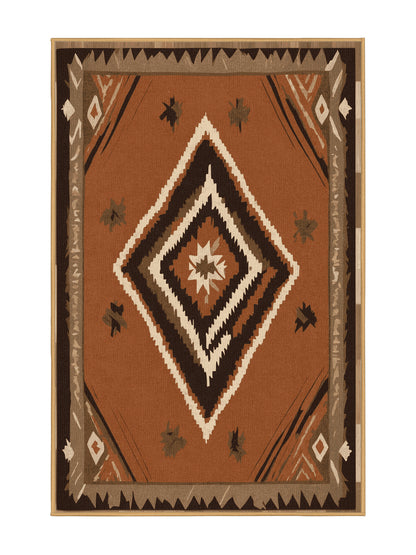 Heritage Southwest Sunlit Ridge - Premium Sepia Modern Area Rug | Plush & Washable Options | Rugolution Home Decor