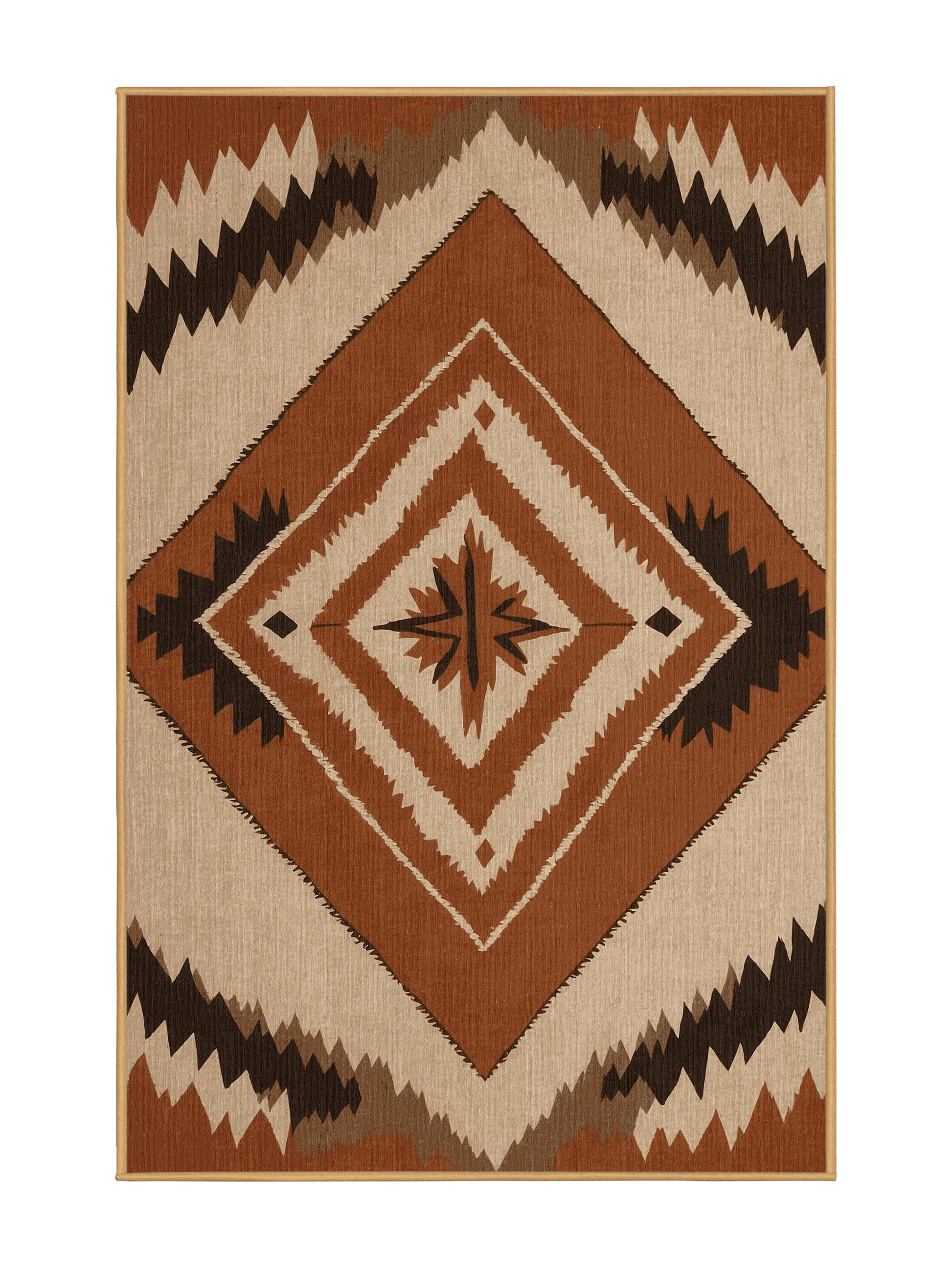 Heritage Southwest Painted Desert - Premium Sepia Modern Area Rug | Plush & Washable Options | Rugolution Home Decor