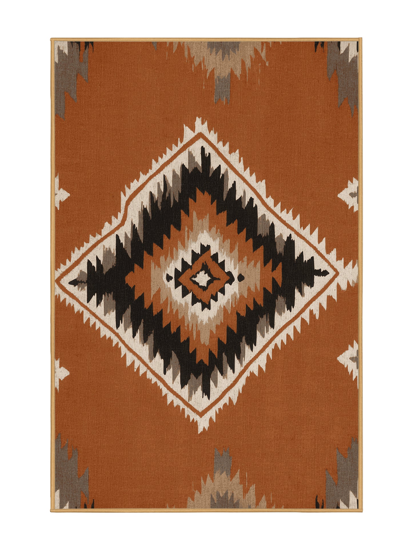 Heritage Southwest Wildflower Echo - Premium Sienna (W3C) Modern Area Rug | Plush & Washable Options | Rugolution Home Decor