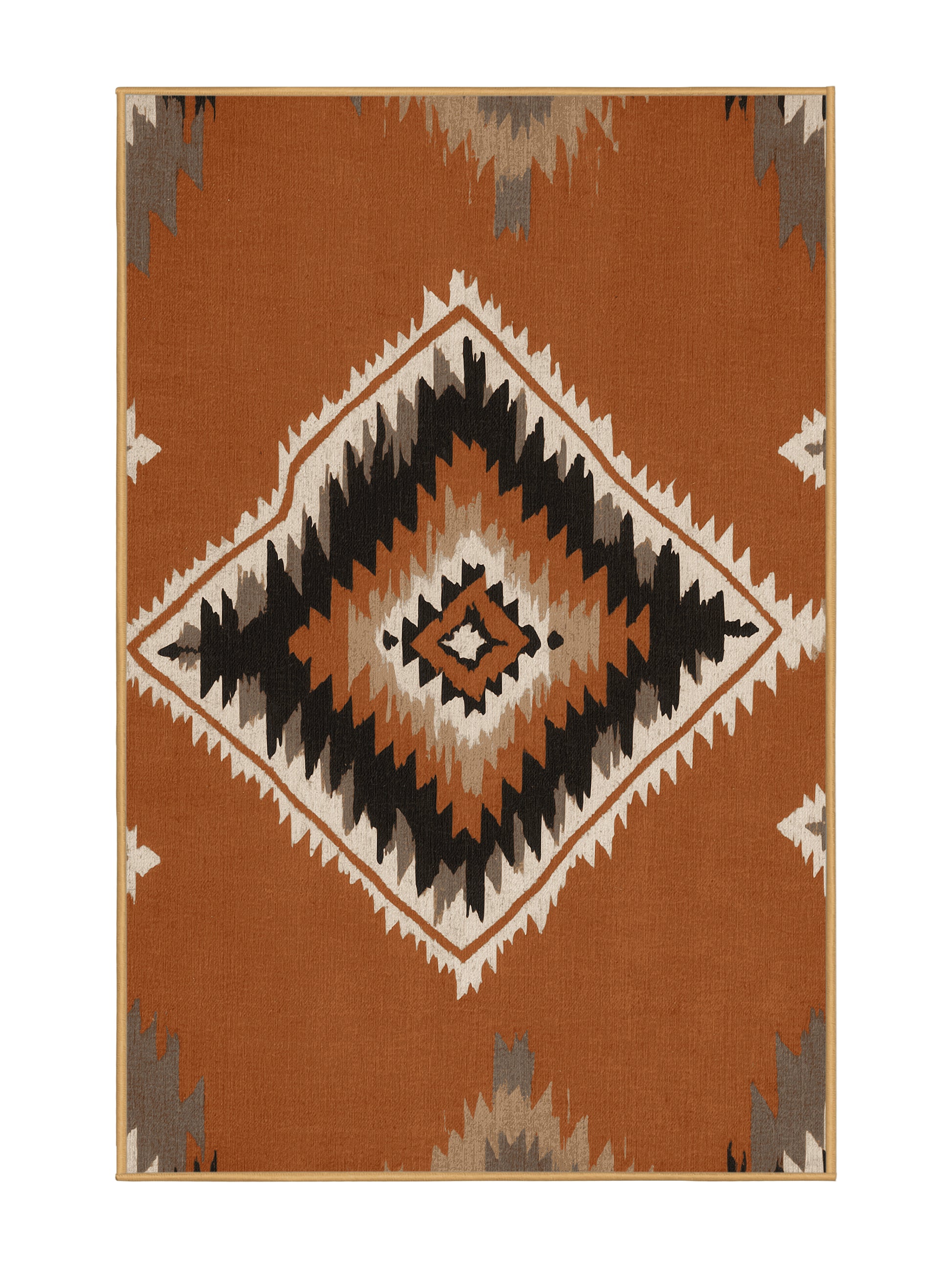 Heritage Southwest Wildflower Echo - Premium Sienna (W3C) Modern Area Rug | Plush & Washable Options | Rugolution Home Decor