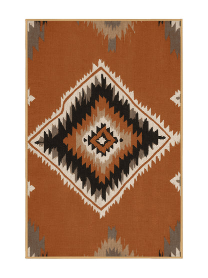 Heritage Southwest Wildflower Echo - Premium Sienna (W3C) Modern Area Rug | Plush & Washable Options | Rugolution Home Decor