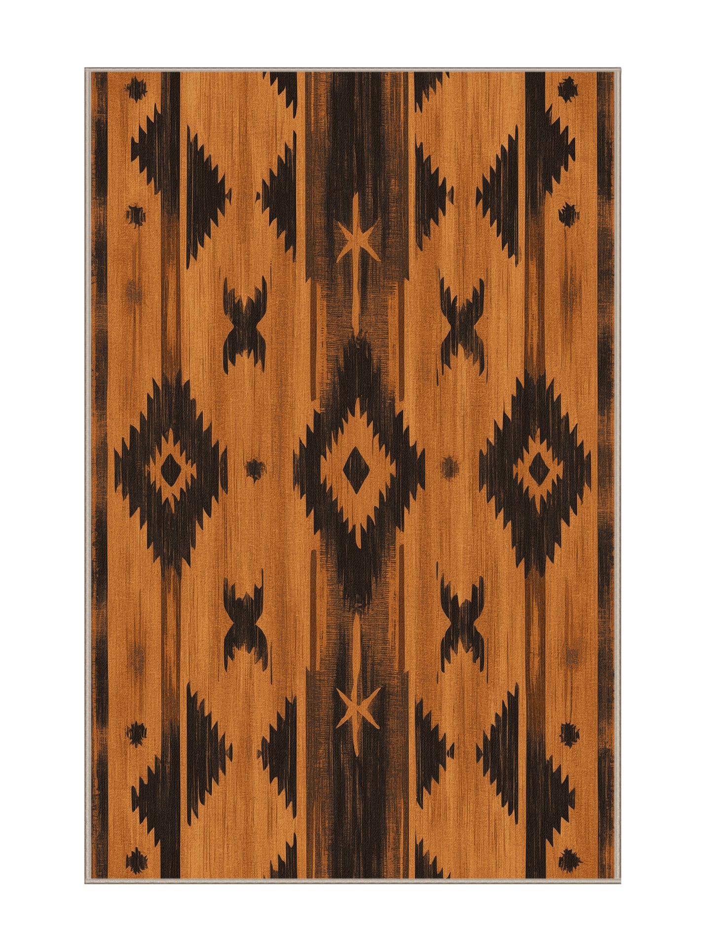 Heritage Southwest Prairie Steps - Premium Copper Modern Area Rug | Plush & Washable Options | Rugolution Home Decor