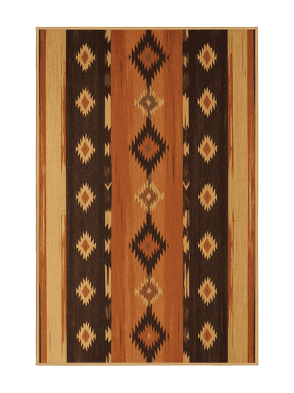 Heritage Southwest Plateau Threads - Premium Sienna (W3C) Modern Area Rug | Plush & Washable Options | Rugolution Home Decor