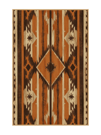 Heritage Southwest Sunset Embers - Premium Sienna (W3C) Modern Area Rug | Plush & Washable Options | Rugolution Home Decor
