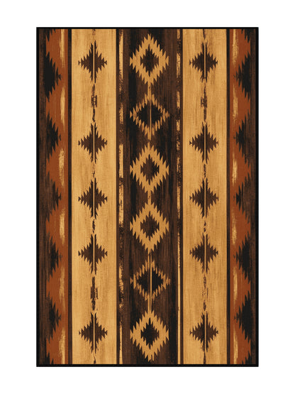 Heritage Southwest Serape Sands - Premium Midnight Modern Area Rug | Plush & Washable Options | Rugolution Home Decor