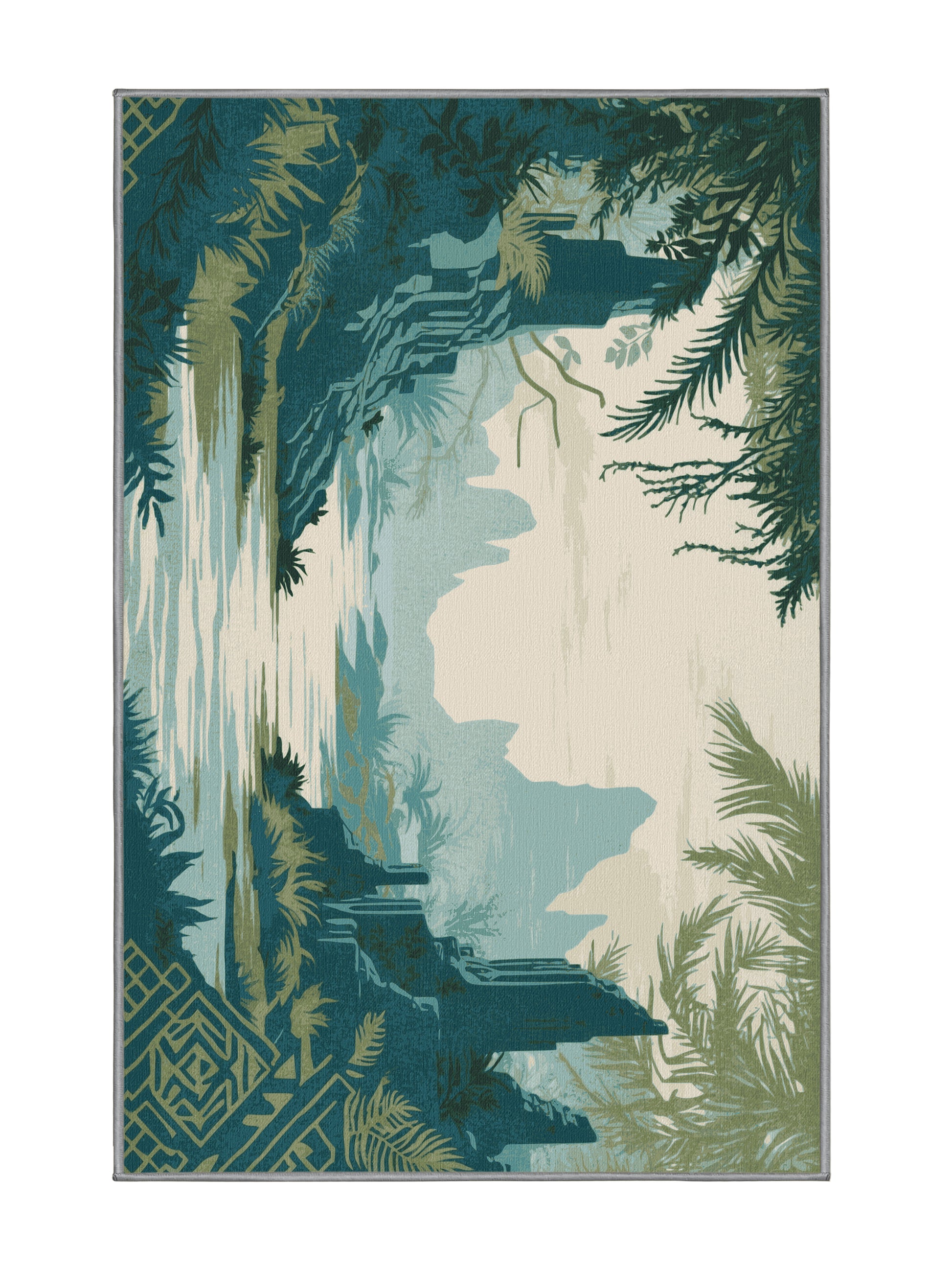 Heros Path Guardian's Legacy - Premium Sage Green Modern Area Rug | Plush & Washable Options | Rugolution Home Decor