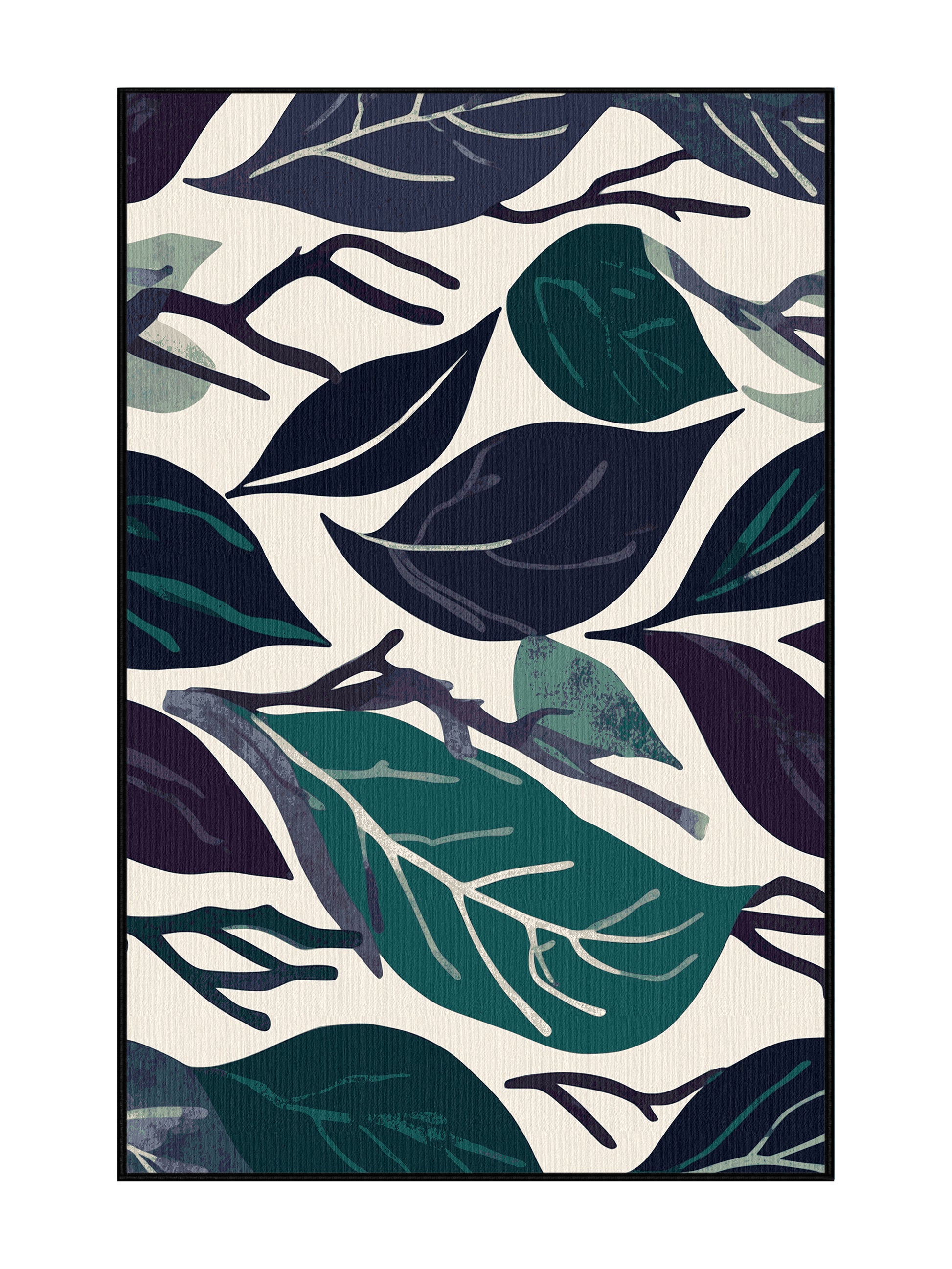 Mystic Flora Midnight Bloom - Premium Dark Slate Modern Area Rug | Plush & Washable Options | Rugolution Home Decor