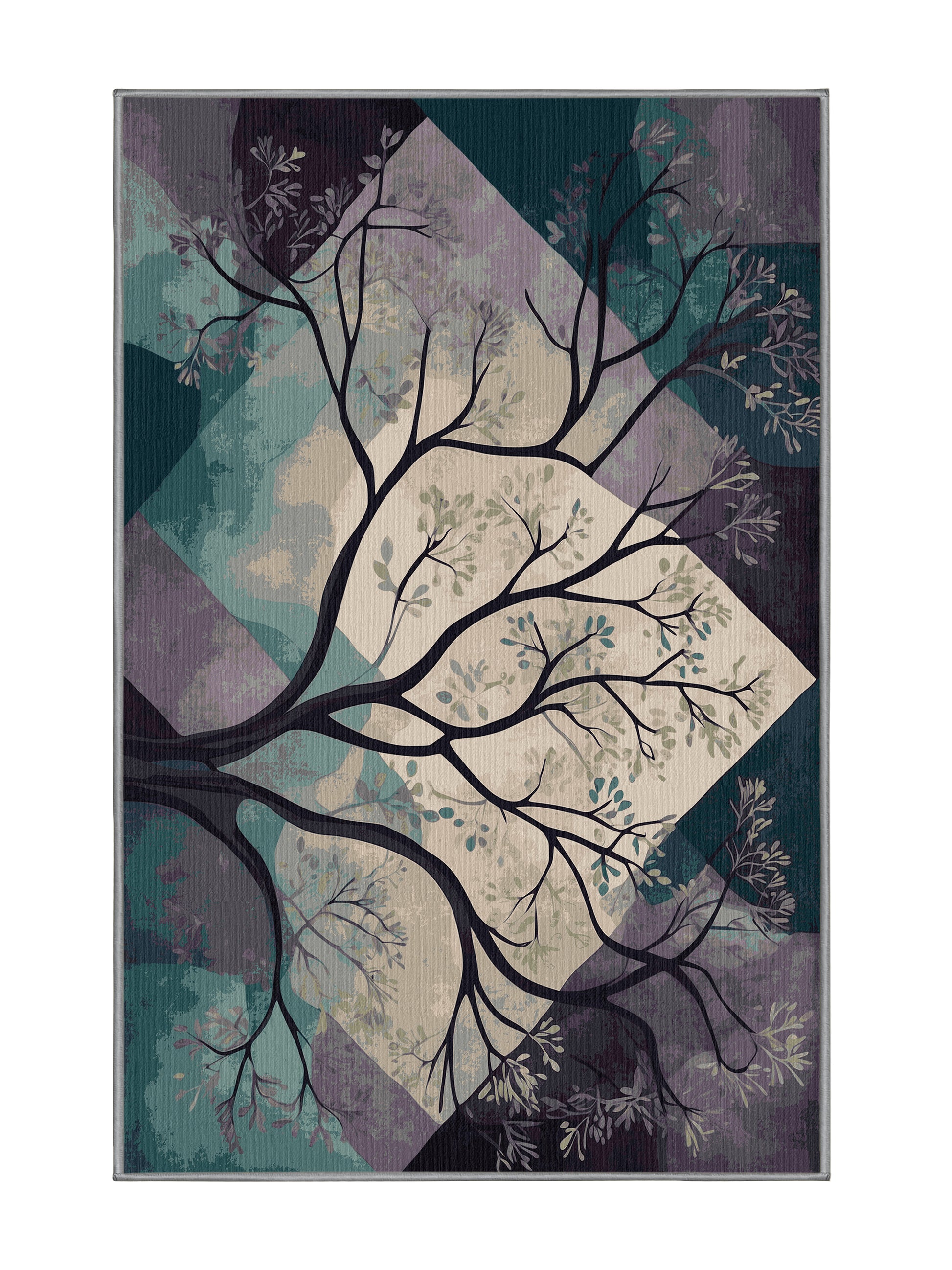 Mystic Flora Starlight Vines - Premium Iron Gray Modern Area Rug | Plush & Washable Options | Rugolution Home Decor