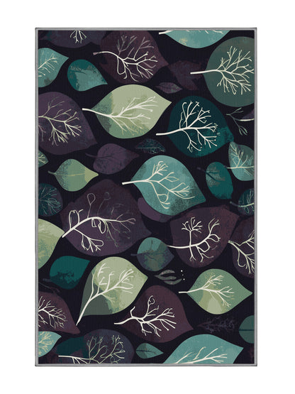 Mystic Flora Radiant Thicket - Premium Grape Modern Area Rug | Plush & Washable Options | Rugolution Home Decor