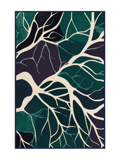 Mystic Flora Stellar Bramble - Premium DarkSlateGray or DarkSlateGrey Modern Area Rug | Plush & Washable Options | Rugolution Home Decor