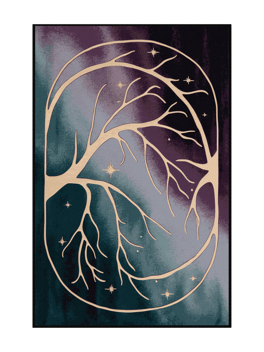 Mystic Grove Wandering Willow - Premium Charcoal Blue Modern Area Rug | Plush & Washable Options | Rugolution Home Decor