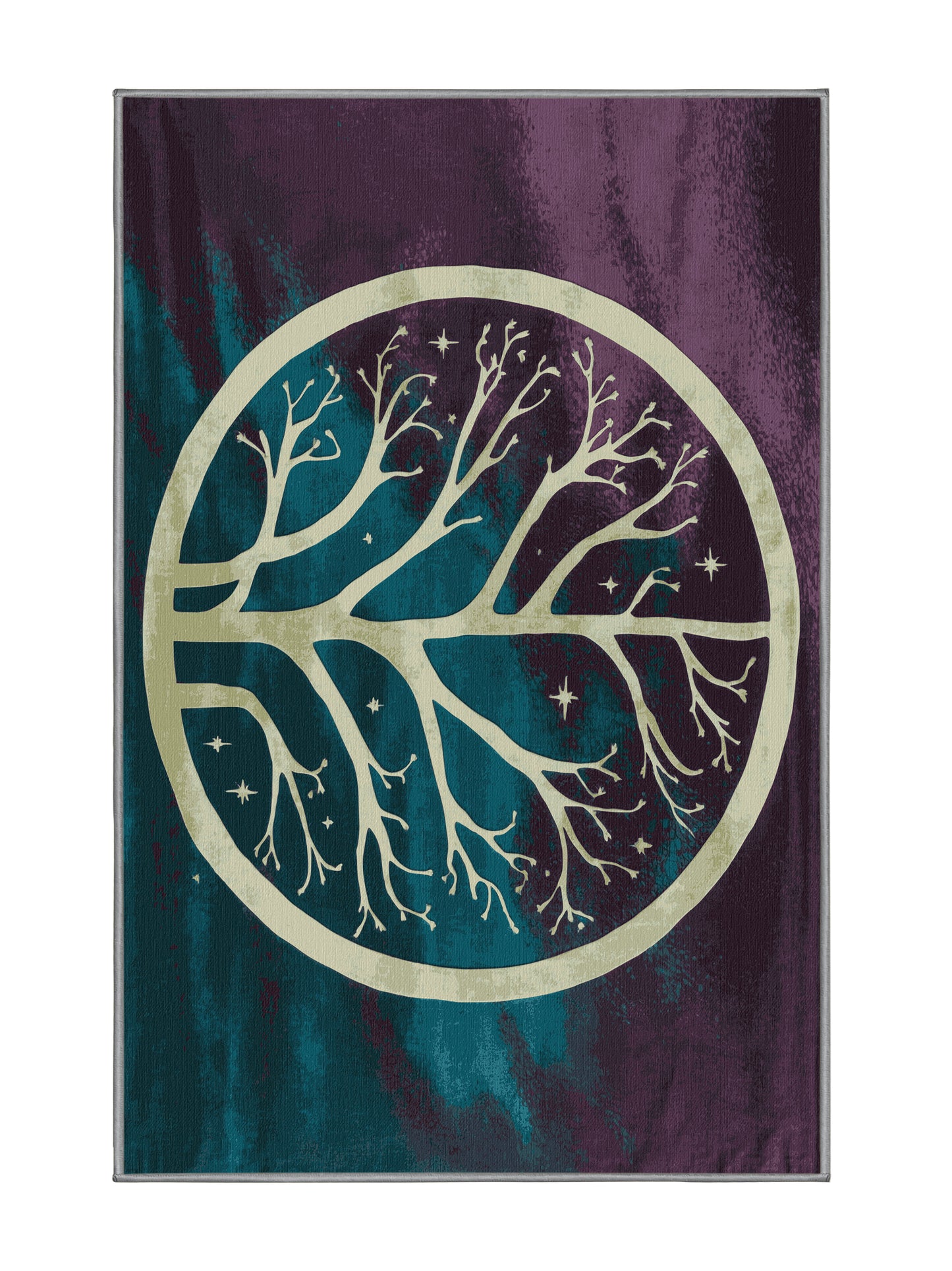 Mystic Grove Mystic Ferns - Premium Grape Modern Area Rug | Plush & Washable Options | Rugolution Home Decor