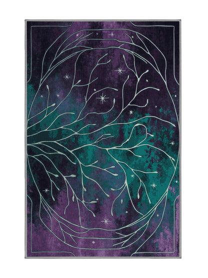 Mystic Grove Enchanted Roots - Premium Grape Modern Area Rug | Plush & Washable Options | Rugolution Home Decor