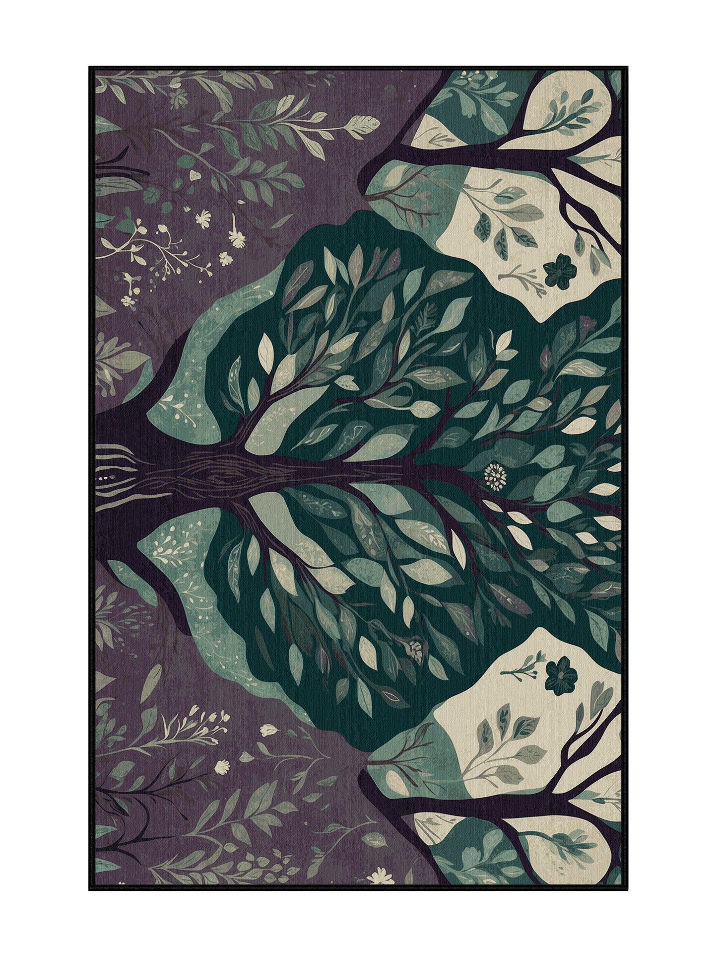 Mystic Grove Midnight Arbor - Premium Gunmetal Modern Area Rug | Plush & Washable Options | Rugolution Home Decor