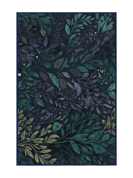 Mystic Grove Verdant Horizon - Premium Charcoal Modern Area Rug | Plush & Washable Options | Rugolution Home Decor