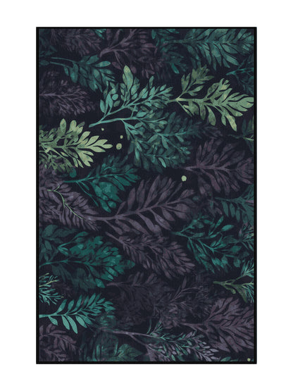 Mystic Grove Forest Aurora - Premium Charcoal Blue Modern Area Rug | Plush & Washable Options | Rugolution Home Decor