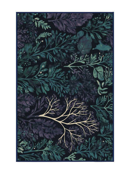 Mystic Grove Lunar Grove - Premium Midnight Modern Area Rug | Plush & Washable Options | Rugolution Home Decor