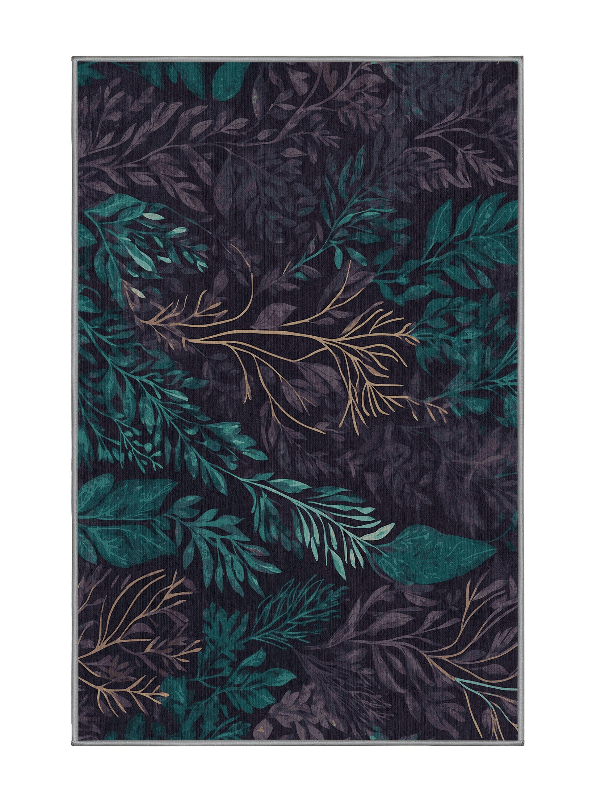 Mystic Grove Celestial Forest - Premium Grape Modern Area Rug | Plush & Washable Options | Rugolution Home Decor