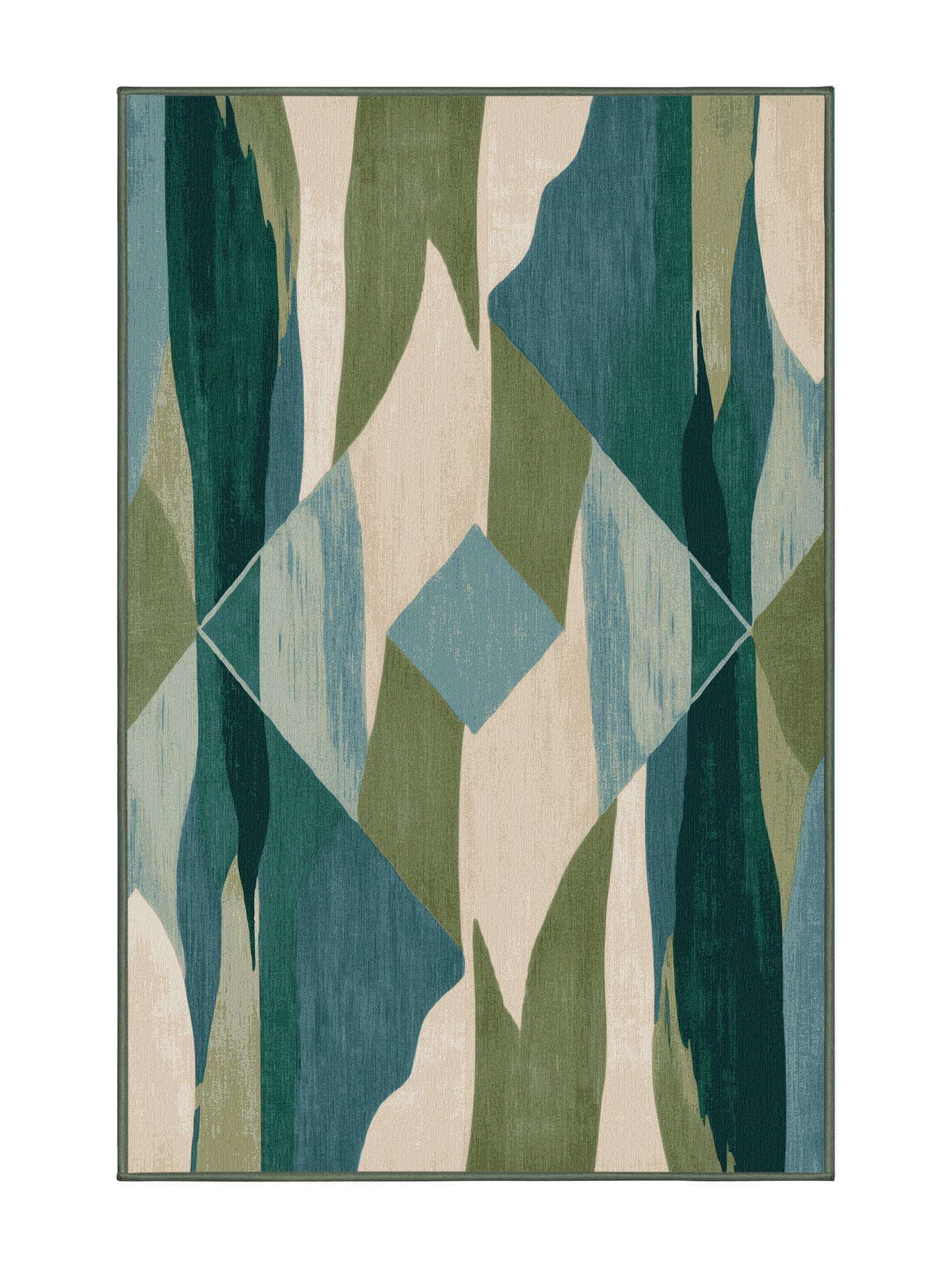 Mystical Horizons Twilight Embers - Premium Camouflage Green Modern Area Rug | Plush & Washable Options | Rugolution Home Decor