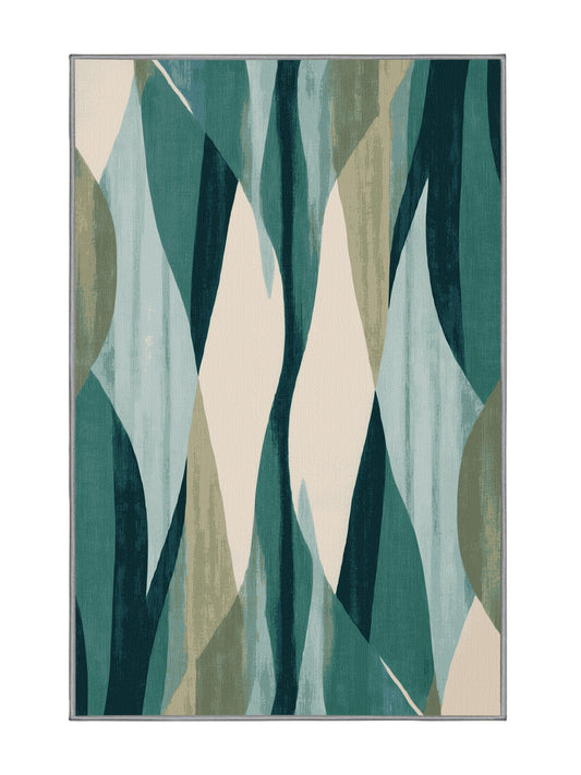 Mystical Horizons Cosmic Canopy - Premium Sage Green Modern Area Rug | Plush & Washable Options | Rugolution Home Decor