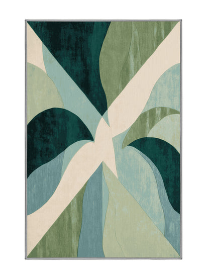 Mystical Horizons Cosmic Tranquility - Premium Sage Green Modern Area Rug | Plush & Washable Options | Rugolution Home Decor