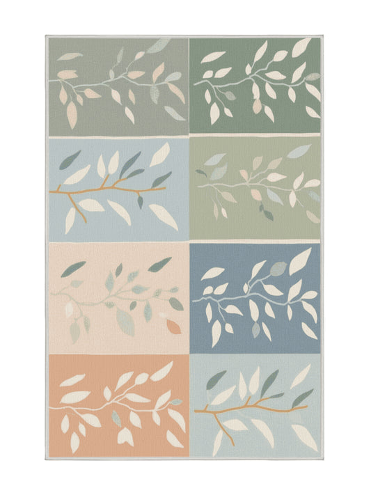 Natures Haven Morning Dew - Premium Ash White Modern Area Rug | Plush & Washable Options | Rugolution Home Decor