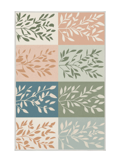 Natures Haven Gentle Grove - Premium White Chocolate Modern Area Rug | Plush & Washable Options | Rugolution Home Decor