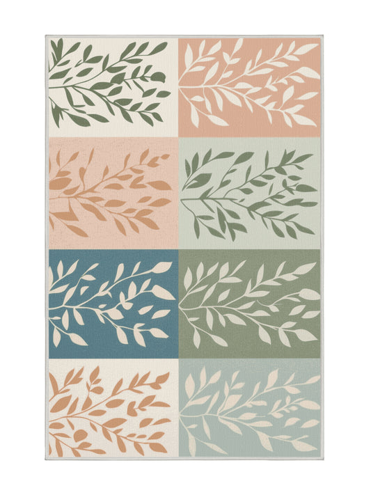 Natures Haven Gentle Grove - Premium White Chocolate Modern Area Rug | Plush & Washable Options | Rugolution Home Decor