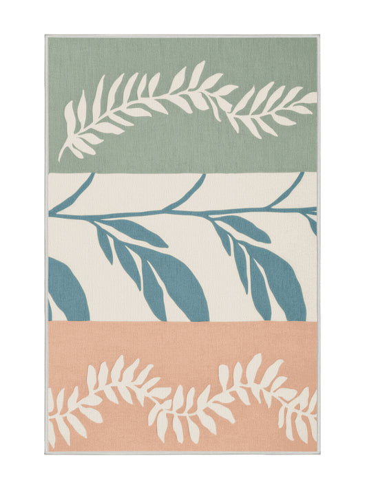 Natures Haven Earthy Embrace - Premium MintCream (W3C) Modern Area Rug | Plush & Washable Options | Rugolution Home Decor