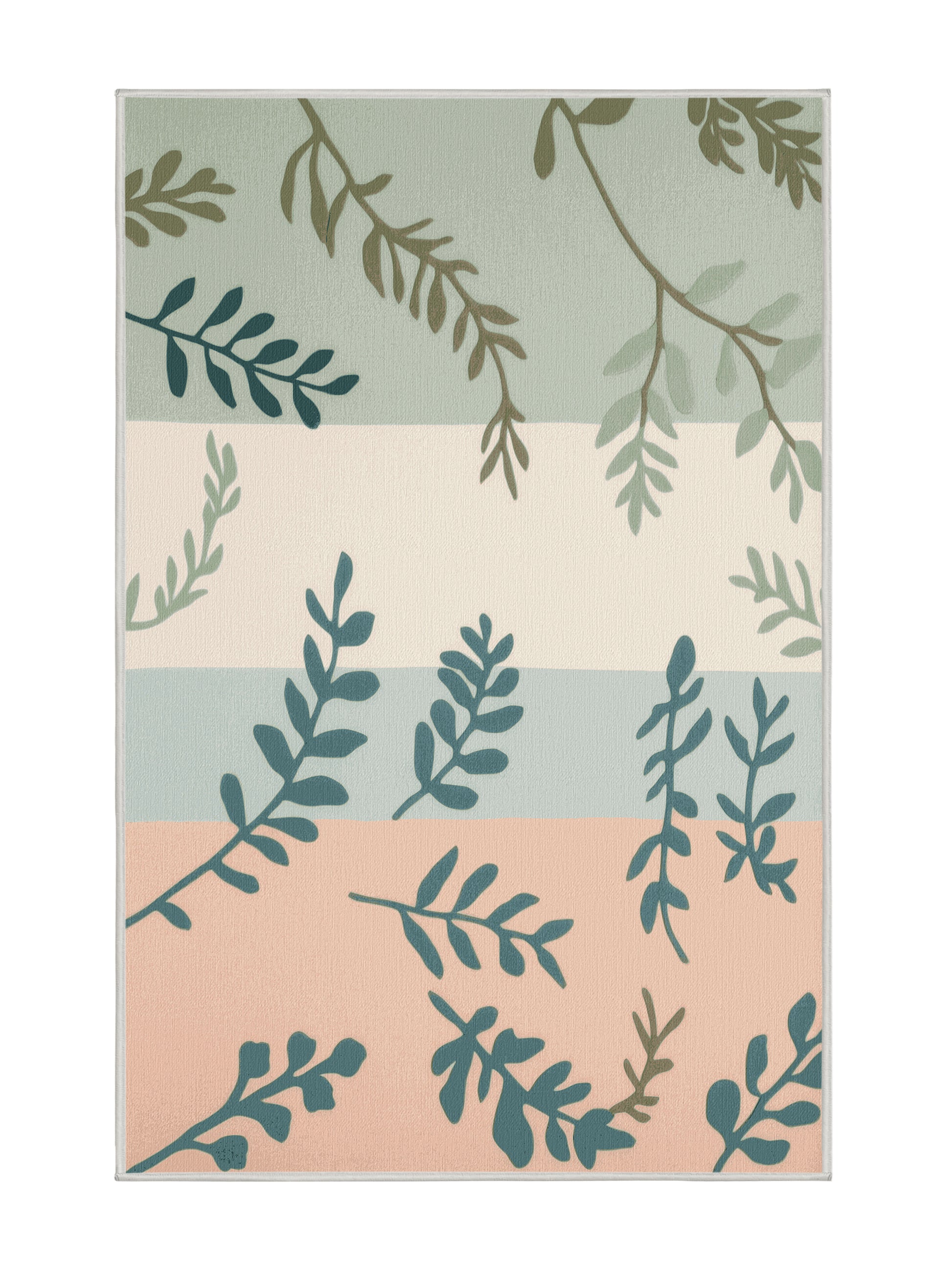 Natures Haven Sunset Orchard - Premium White Chocolate Modern Area Rug | Plush & Washable Options | Rugolution Home Decor