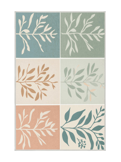 Natures Haven Whispering Meadow - Premium Ash White Modern Area Rug | Plush & Washable Options | Rugolution Home Decor