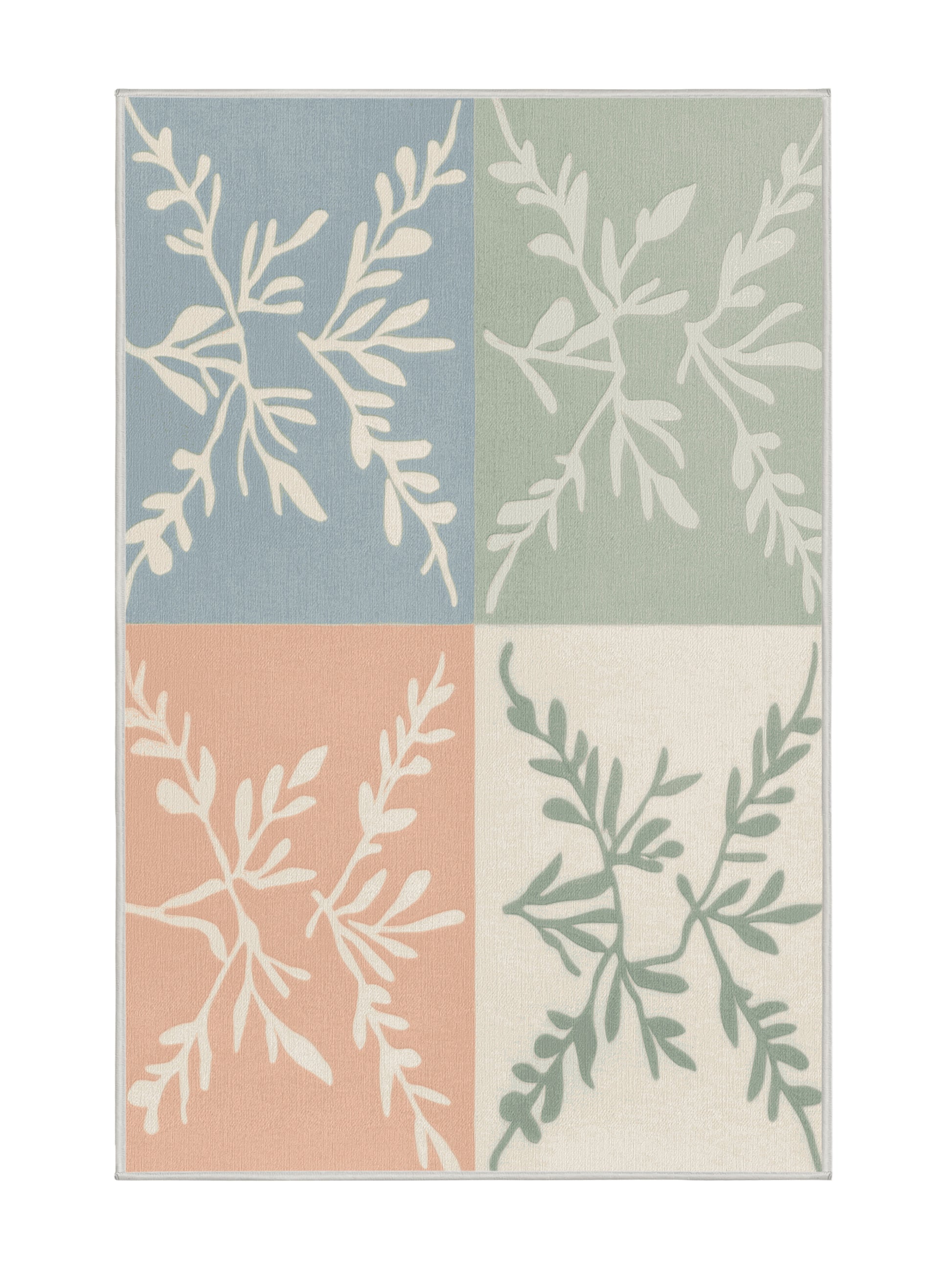 Natures Haven Breezy Grove - Premium MintCream (W3C) Modern Area Rug | Plush & Washable Options | Rugolution Home Decor