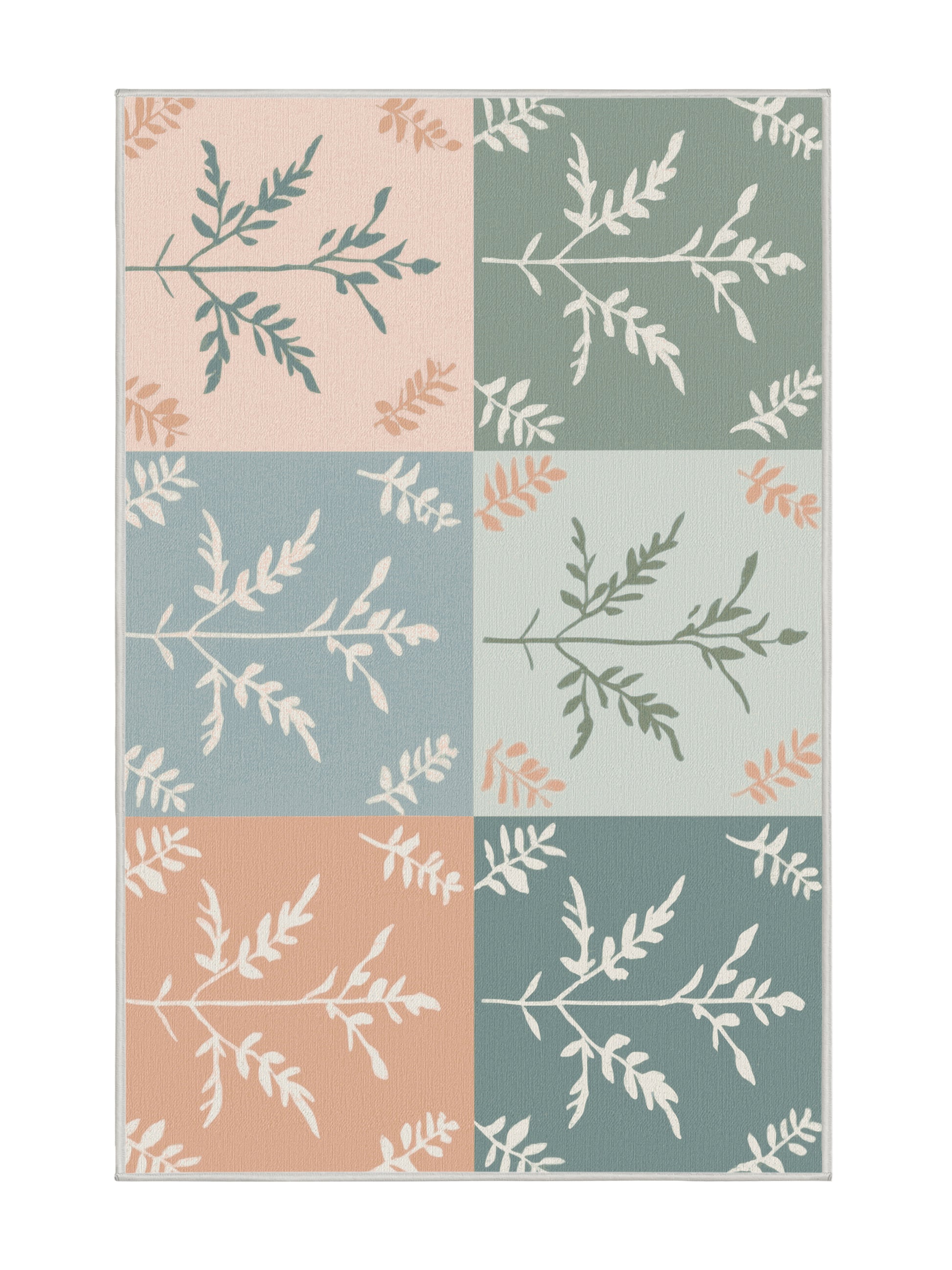 Natures Haven Blushing Petals - Premium White Chocolate Modern Area Rug | Plush & Washable Options | Rugolution Home Decor