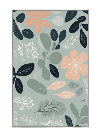 Natures Haven Blooming Fields - Premium Gray Cloud Modern Area Rug | Plush & Washable Options | Rugolution Home Decor