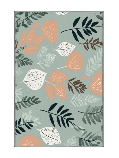 Natures Haven Sunset Vines - Premium Gray Cloud Modern Area Rug | Plush & Washable Options | Rugolution Home Decor