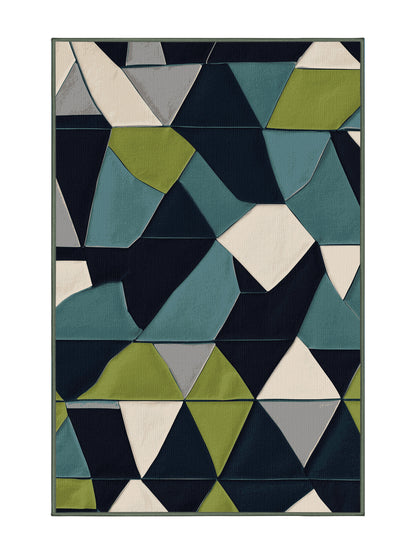 NeoLoom Galaxy Orbit Crossroads - Premium Hazel Green Modern Area Rug | Plush & Washable Options | Rugolution Home Decor